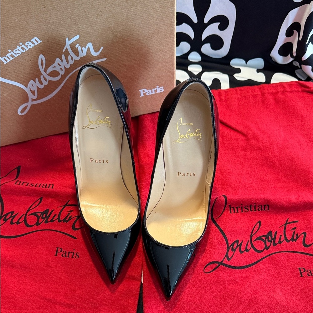 New Christian Louboutin Pigalle 120 Patent size 36.5